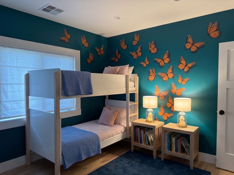 The butterfly room at night
