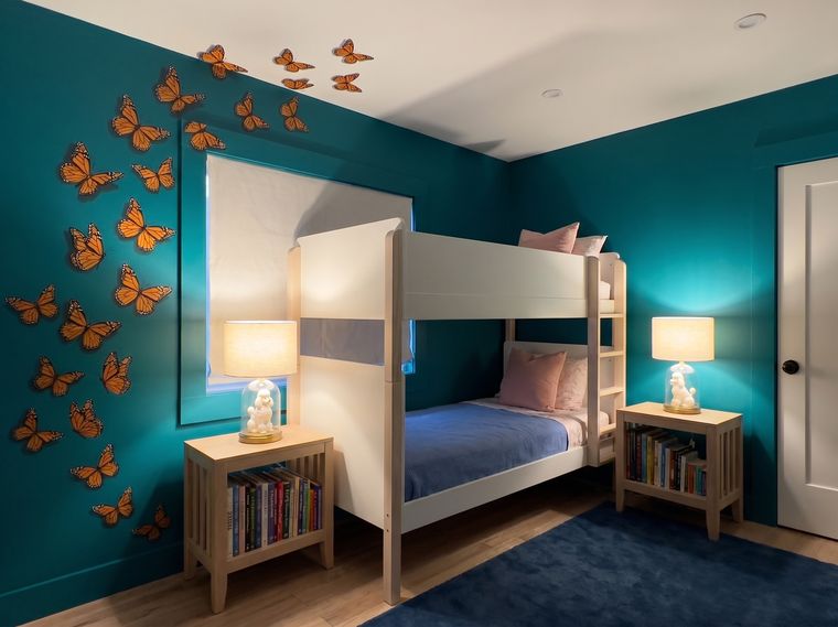 The butterfly room at night