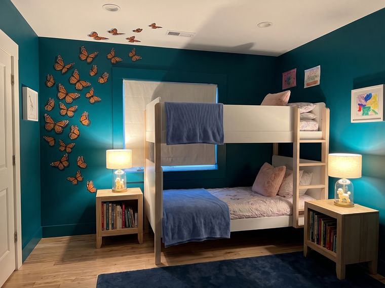 The butterfly room at night
