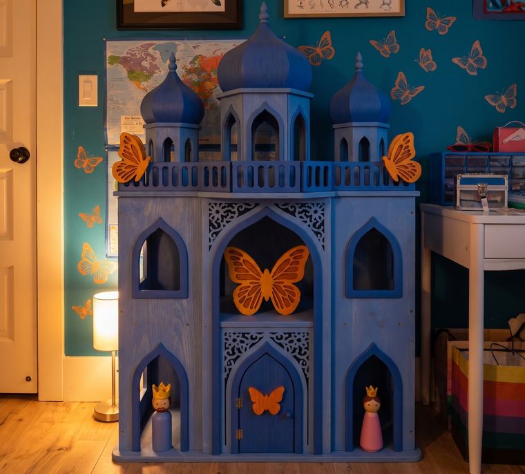 The butterfly room at night